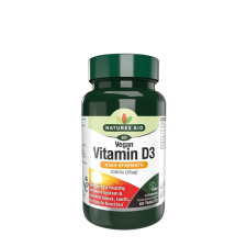 Natures Aid Vegán D3 1000 NE (60 Tabletta) vitamin és táplálékkiegészítő