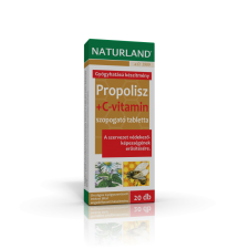 Naturland propolisz+c-vitamin szopogató tabletta 20 db vitamin és táplálékkiegészítő