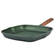 Nava 10-255-020 Ωmega tapadásmentes öntött alumínium grillserpenyő, kőbevonattal, 28 cm edény