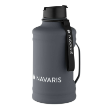 Navaris rozsdamentes acél kulacs fogantyúval, 2,2 liter, szürke, 54596.73 kulacs, kulacstartó