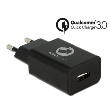 NAVILOCK hálózati USB töltő QC3.0 fekete (62968) mobiltelefon kellék