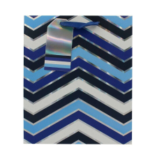 Navy chevron papír ajándéktáska ajándéktasak