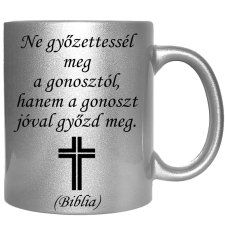 Ne győzettessél meg a gonosztól... – Bögre, változtatható felirattal, exkluzív színekben bögrék, csészék