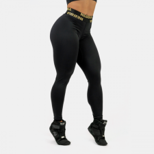 NEBBIA Classic High Waist Intense Perform női leggings Black/Gold M női nadrág