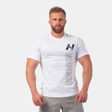 NEBBIA Men‘s T-shirt Vertical Logo White férfi edzőruha