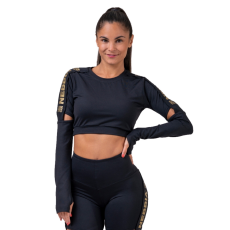 NEBBIA Női crop top Nebbia Honey Bunny 821 fekete M