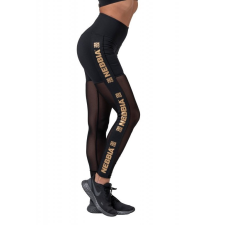 NEBBIA Női leggings Nebbia Gold Mesh 829 fekete S női nadrág