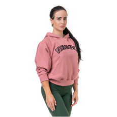 NEBBIA Női melegítőfelső kapucnival Nebbia Iconic Hero 581 Old Rose M