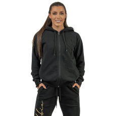 NEBBIA Női sportos melegítőfelső kapucnival Nebbia INTENSE Signature 845 fekete S