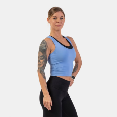 NEBBIA Sporty Slim Fit kék Crop Top - NEBBIA