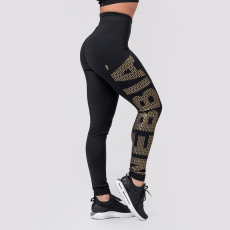 NEBBIA Women‘s leggings Intense Gold Print black - NEBBIA S