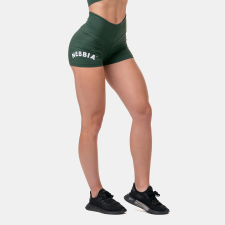 NEBBIA Women‘s shorts Classic Hero High Waist Green - NEBBIA M női rövidnadrág