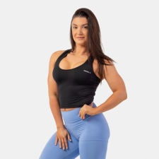 NEBBIA Women‘s Tank Top Crop Top Sporty Slim Fit Black - NEBBIA női edzőruha