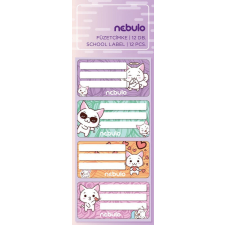Nebulo Cicás füzetcímke 12 db-os, Nebulo füzetcímke