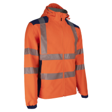  NEBULO FLUO NARANCS/SÖTÉTKÉK SOFTSHELL KABÁT_4XL