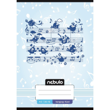 Nebulo Füzet, A5, hangjegy, 36-16, Mix minták, 16 db/csomag Nebulo füzet