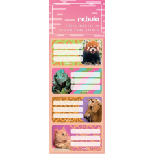 Nebulo Füzetcímke 12db-os, Cukiállatok, vegyes minták, 25 ív/csomag, Nebulo füzetcímke