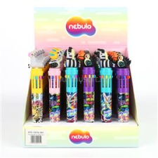 Nebulo Golyóstoll 10színű, safari, 30 db/display Nebulo (NEBULO_61030) toll