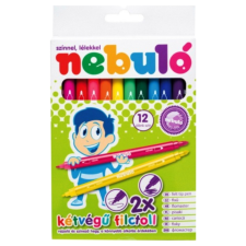 Nebulo : Kétvégű filctoll 12db-os szett filctoll, marker