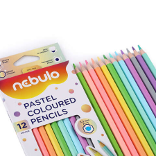  NEBULÓ Pasztell színesceruza készlet - 12 darabos, hatszögletű színes ceruza