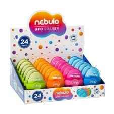 Nebulo Radír NEBULO műanyag tokos 64x42x22mm Ufo Narancssárga radír