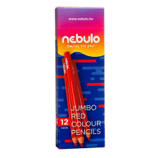 Nebulo Színes ceruza, háromszögletű, jumbo, nebulo, piros színes ceruza