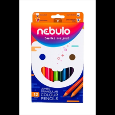 Nebulo Színes ceruza készlet, háromszög vastag, Nebulo 12 klf. szín színes ceruza