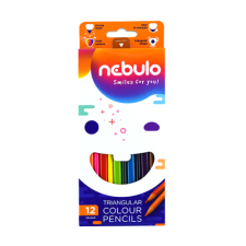 Nebulo Színes ceruza NEBULO háromszögletű 12 db/készlet színes ceruza