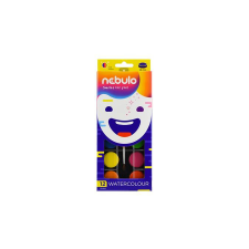 NEBULO Vízfesték, 12 darabos, 28 mm, NEBULO ecset, festék