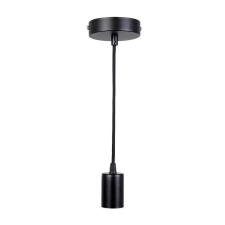 Nedes Foglalat E27 230V / 60W Fekete 1m Fém - BH531 világítás