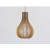 Nedes Függesztett lámpa tömör barnásfekete fa E27, 60W, 380x550 mm - WRE092