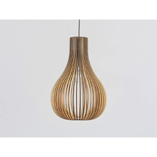 Nedes Függesztett lámpa tömör barnásfekete fa E27, 60W, 380x550 mm - WRE092 világítás