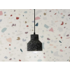 Nedes Függőlámpa terrazzo fekete 1xE27 max.60W IP20 Ø120x130x1000mm - ME0015R/B