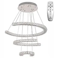 Nedes Mennyezeti LED design csillár: J6356/CH (100W) - kristály, Színhőmérséklet és fényerő szabályzás! világítás