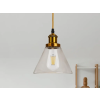 Nedes Üveg függőlámpa 60W E27 foglalattal, átlátszó, Ø185x140x1000 mm - ME0506H