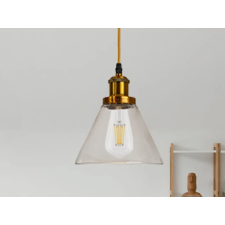 Nedes Üveg függőlámpa 60W E27 foglalattal, átlátszó, Ø185x140x1000 mm - ME0506H világítás