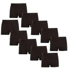 Nedeto 10PACK fekete Nedeto férfi boxeralsó (10NB001) M férfi alsó