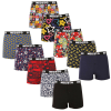 Nedeto 10PACK férfi bő szárú boxeralsó Nedeto többszínű (10NGV01) XXL