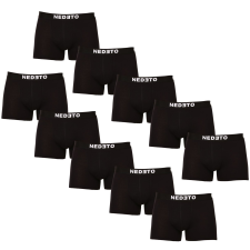 Nedeto 10PACK Férfi boxeralsó Nedeto fekete (10NB001b) S férfi alsó