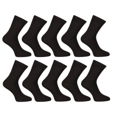 Nedeto 10PACK zokni Nedeto bokazokni bambusz fekete (10PBK01) S