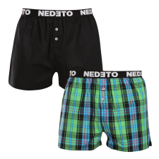 Nedeto 2PACK férfi bő szárú boxeralsók Nedeto többszínű (2NTC004) M férfi alsó