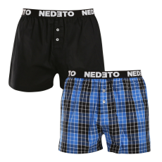 Nedeto 2PACK férfi bő szárú boxeralsók Nedeto többszínű (2NTC007) L