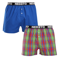 Nedeto 2PACK férfi bő szárú boxeralsók Nedeto többszínű (2NTC008) XL