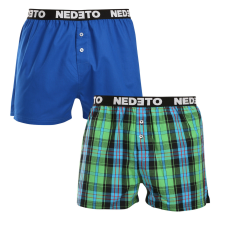Nedeto 2PACK férfi bő szárú boxeralsók Nedeto többszínű (2NTC009) M férfi alsó