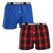 Nedeto 2PACK férfi bő szárú boxeralsók Nedeto többszínű (2NTC010) M férfi alsó