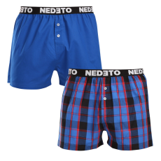 Nedeto 2PACK férfi bő szárú boxeralsók Nedeto többszínű (2NTC011) M