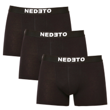 Nedeto 3PACK Férfi boxeralsó Nedeto fekete (3NB001b) L férfi alsó