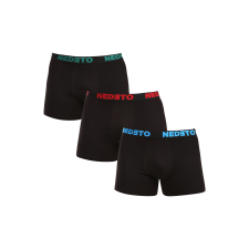 Nedeto 3PACK Férfi boxeralsó Nedeto fekete (3NB003b) 5XL férfi alsó