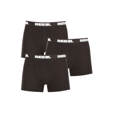 Nedeto 3PACK Férfi boxeralsó Nedeto Rebel black (3NBR001) 3XL