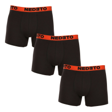 Nedeto 3PACK férfi boxeralsók Nedeto fekete (3NBC3) L férfi alsó
